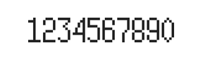 5×10数字点阵字体 ddN510AB0069
