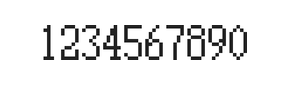 5×10数字点阵字体 ddN510AB0072