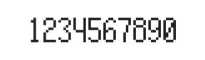 5×10数字点阵字体 ddN510AB0076