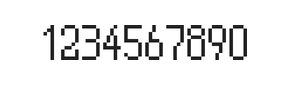 5×10数字点阵字体 ddN510AB0080