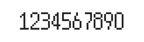 5×10数字点阵字体 ddN510AB0084