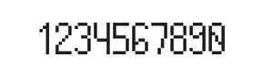 5×10数字点阵字体 ddN510AB0088
