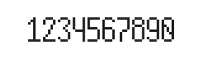 5×10数字点阵字体 ddN510AB0106