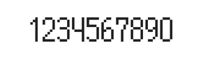 5×10数字点阵字体 ddN510AB0107