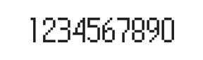 5×10数字点阵字体 ddN510AB0108