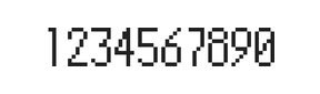 5×10数字点阵字体 ddN510AB0109