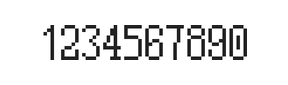 5×10数字点阵字体 ddN510AB0117