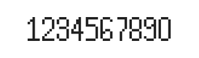5×10数字点阵字体 ddN510AB0122