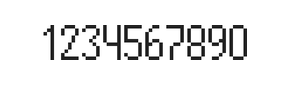 5×10数字点阵字体 ddN510AB0135