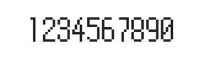 5×10数字点阵字体 ddN510AB0137