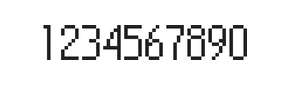 5×10数字点阵字体 ddN510AB0144