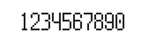 5×10数字点阵字体 ddN510AB0146
