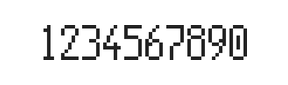5×10数字点阵字体 ddN510AB0159