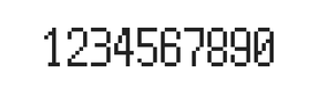 5×10数字点阵字体 ddN510AB0162
