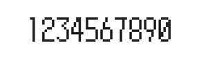 5×10数字点阵字体 ddN510AB0170