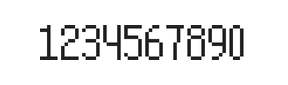 5×10数字点阵字体 ddN510AB0171