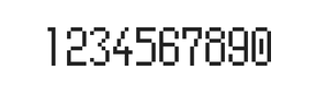5×10数字点阵字体 ddN510AB0174