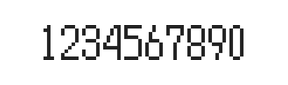 5×10数字点阵字体 ddN510AB0180
