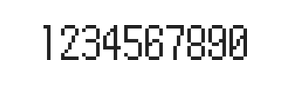 5×10数字点阵字体 ddN510AB0194