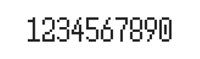 5×10数字点阵字体 ddN510AB0200