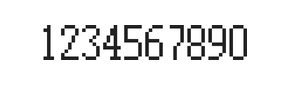 5×10数字点阵字体 ddN510AB0214