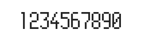 5×10数字点阵字体 ddN510AB0217