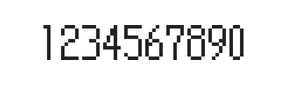 5×10数字点阵字体 ddN510AB0251