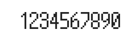 5×10数字点阵字体 ddN510AB0258