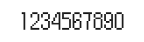 5×10数字点阵字体 ddN510AB0259