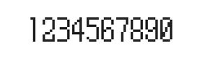 5×10数字点阵字体 ddN510AB0260