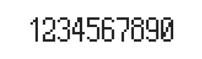 5×10数字点阵字体 ddN510AB0263