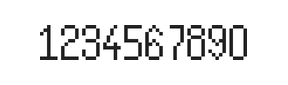 5×10数字点阵字体 ddN510AB0281