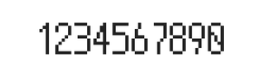 5×10数字点阵字体 ddN510AB0294