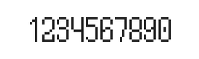 5×10数字点阵字体 ddN510AB0304