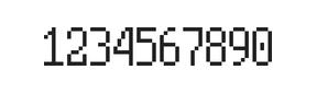 5×10数字点阵字体 ddN510AB0305