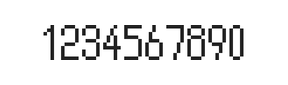 5×10数字点阵字体 ddN510AB0327