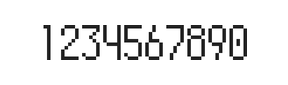 5×10数字点阵字体 ddN510AB0332