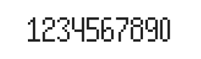 5×10数字点阵字体 ddN510AB0353