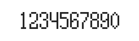 5×10数字点阵字体 ddN510AB0356