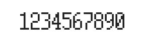 5×10数字点阵字体 ddN510AB0366