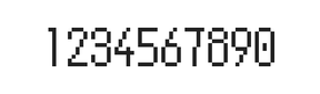 5×10数字点阵字体 ddN510AB0369
