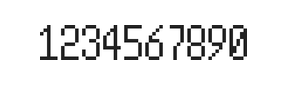 5×10数字点阵字体 ddN510AB0375