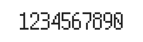 5×10数字点阵字体 ddN510AB0382