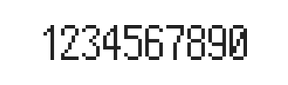 5×10数字点阵字体 ddN510AB0395