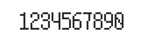 5×10数字点阵字体 ddN510AB0402