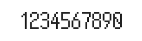 5×10数字点阵字体 ddN510AB0412