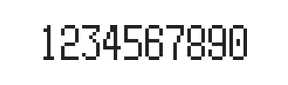 5×10数字点阵字体 ddN510AB0428