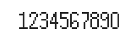5×10数字点阵字体 ddN510AB0433