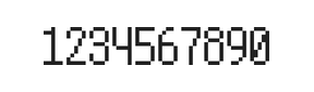 5×10数字点阵字体 ddN510AB0449