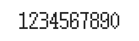 5×10数字点阵字体 ddN510AB0457